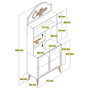 Hanah Home Lyon 80 - Crema y Nogal